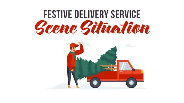 Festive delivery service Scene Situation - Download Videohive 29437352