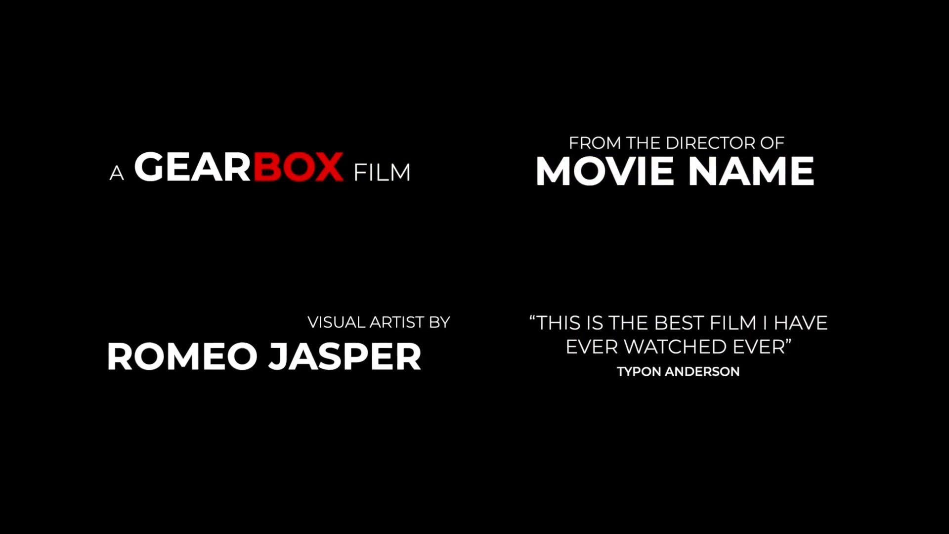 Film Credits Pack Videohive 25347079 Apple Motion Image 9