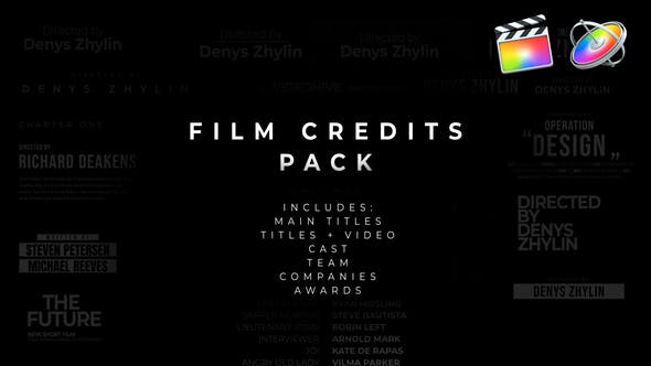 Film Credits Pack for Apple Motion and FCPX - Download 23120140 Videohive