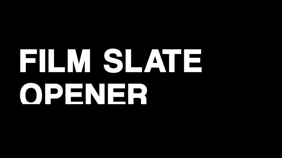 Film Slate Openers Videohive 25021877 After Effects Image 1