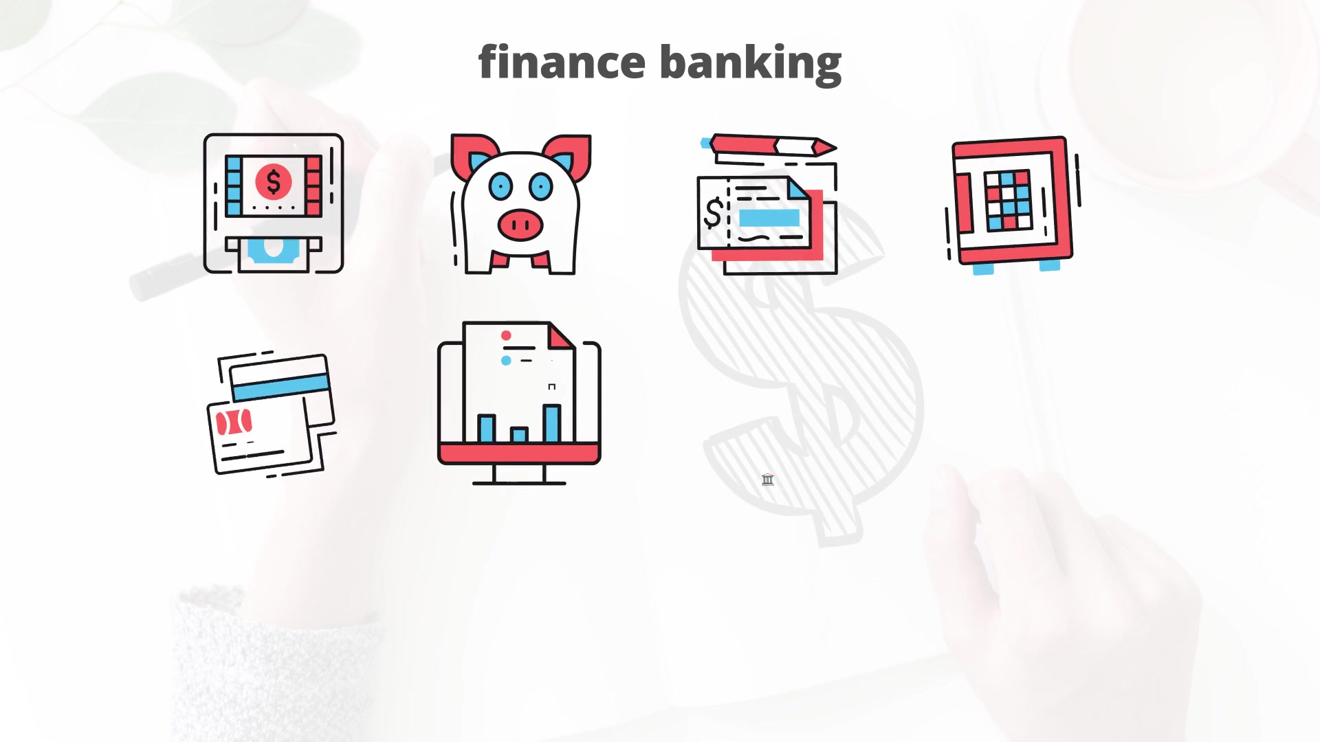 Finance Banking – Thin Line Icons - Download Videohive 23454822