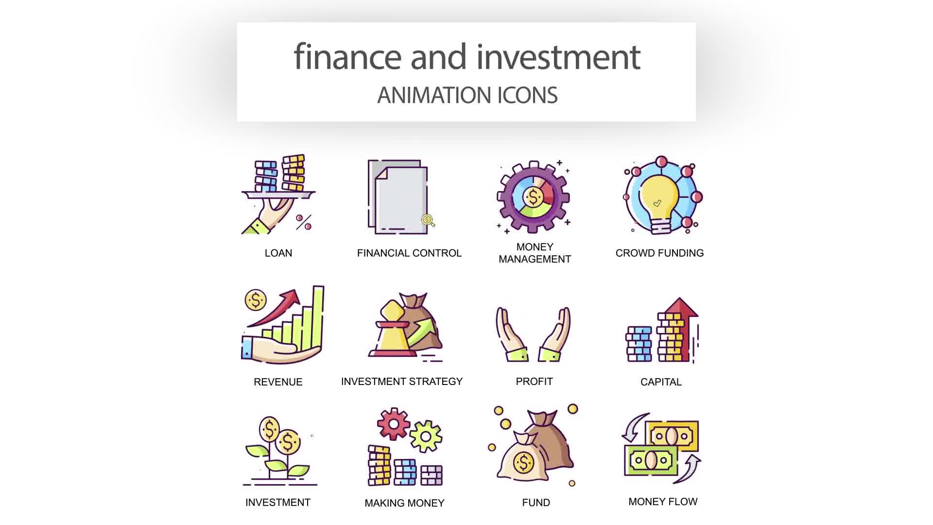 Finance & Investment Animation Icons Videohive 31339501 After Effects Image 10