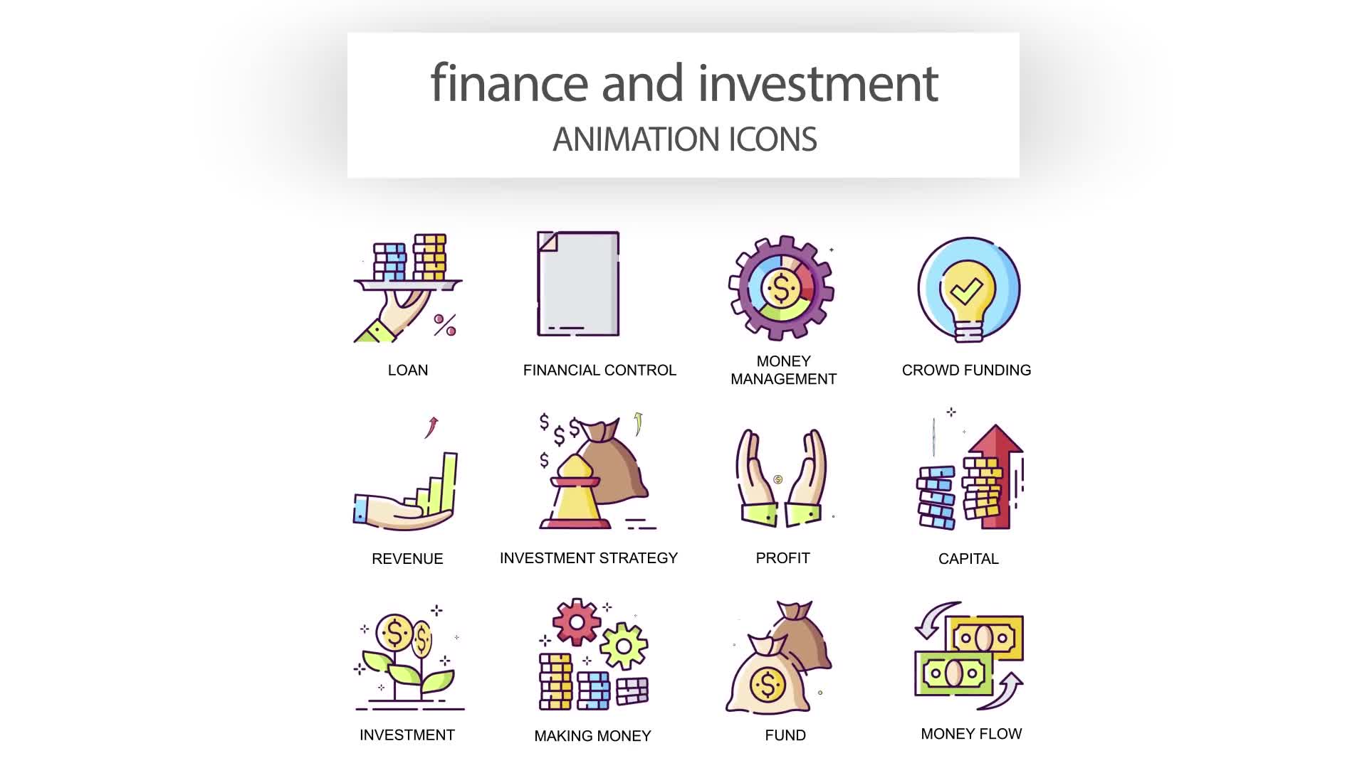 Finance & Investment Animation Icons Videohive 31339501 After Effects Image 8