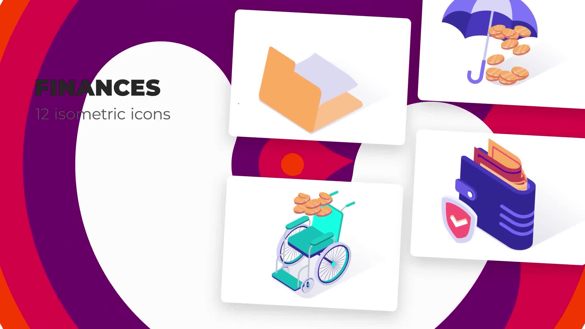 Finances Isometric Icons Videohive 39425566 After Effects Image 1