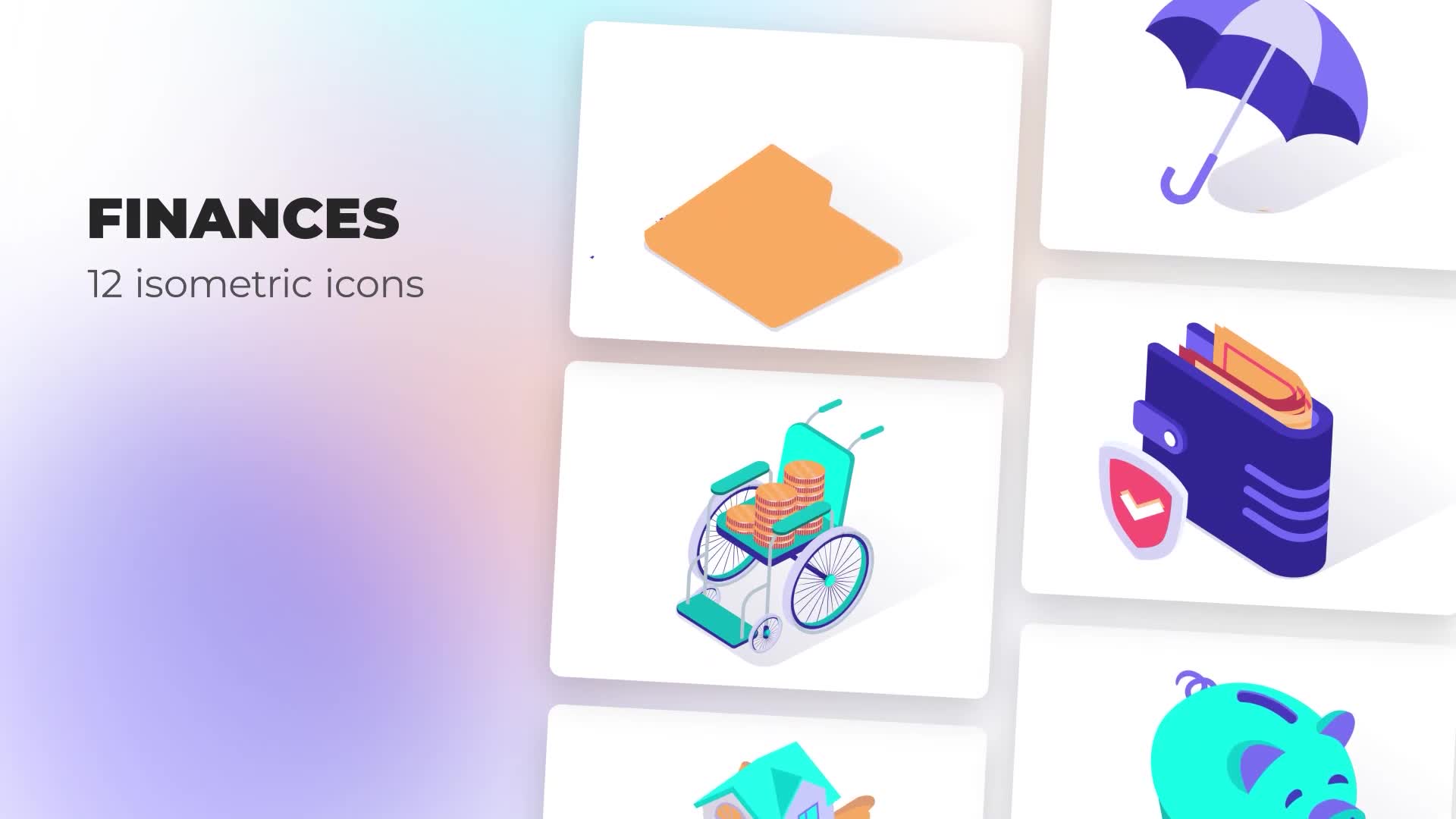 Finances Isometric Icons Videohive 39425566 After Effects Image 2