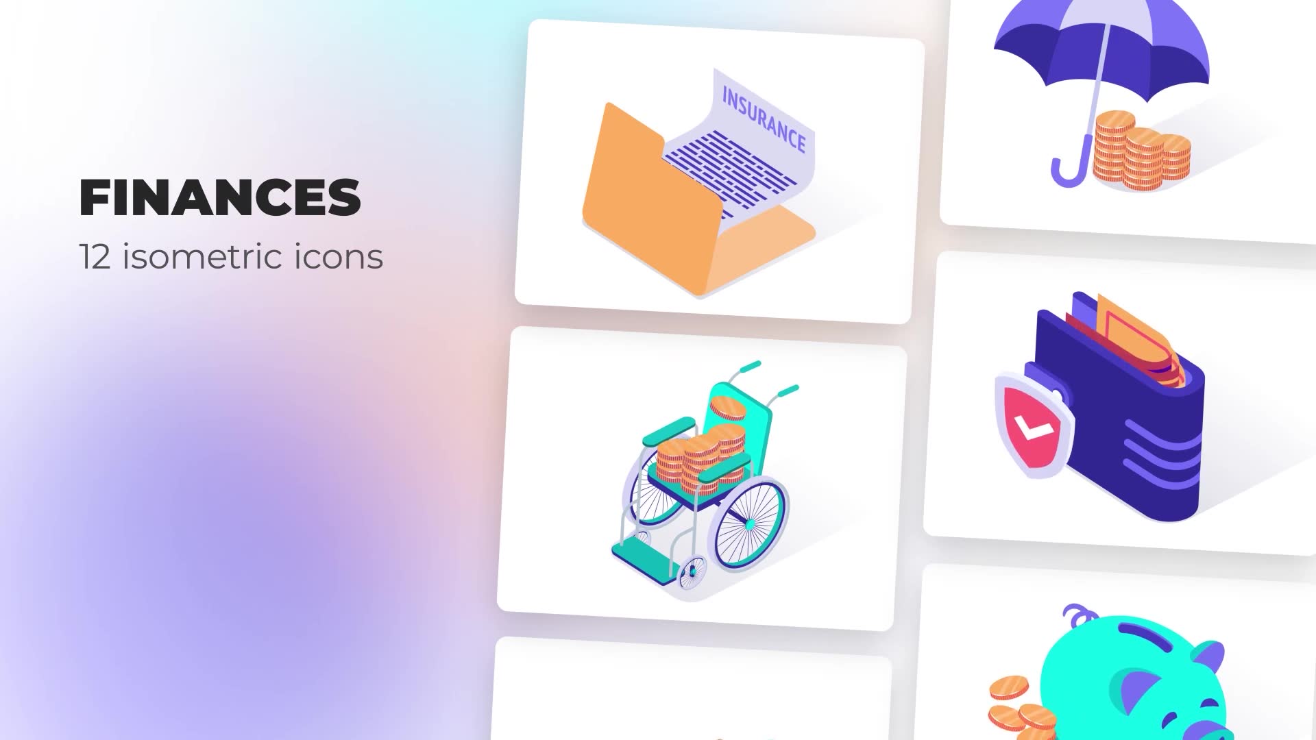 Finances Isometric Icons Videohive 39425566 After Effects Image 3