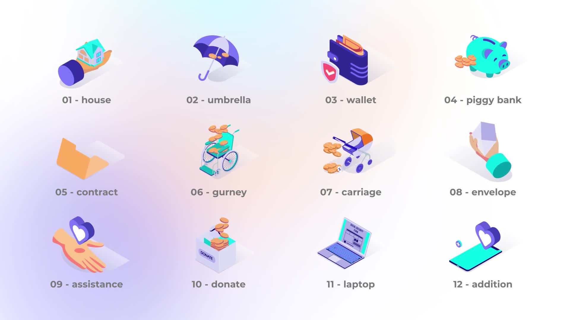 Finances Isometric Icons Videohive 39425566 After Effects Image 8