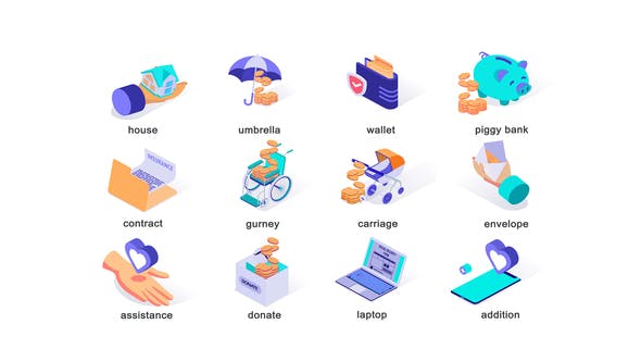 Finances Isometric Icons - Download 39425566 Videohive