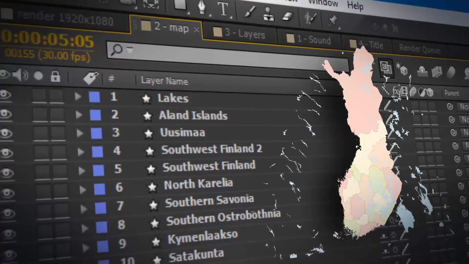 Finland Map Republic of Finland Map Kit Videohive 24665522 After Effects Image 2
