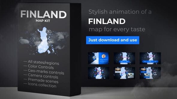 Finland Map Republic of Finland Map Kit - Download 24665522 Videohive
