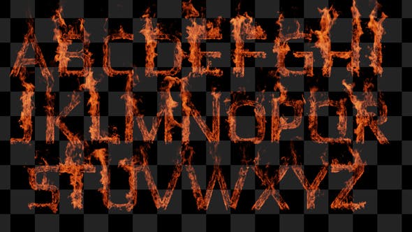 Fire Alphabet After Effects - 37533548 Videohive Download