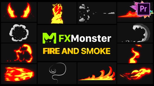 Fire And Smoke Elements | Premiere Pro MOGRT - Videohive 26467486 Download