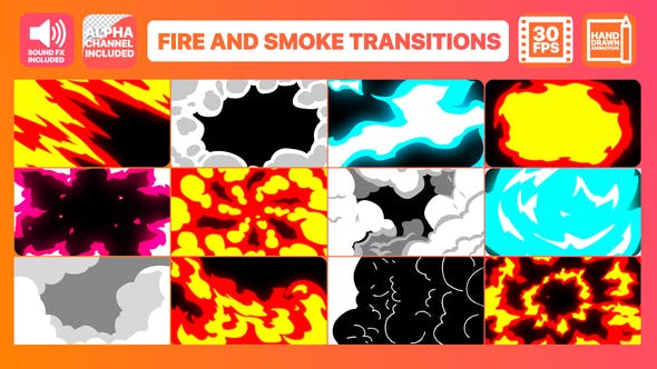 Fire And Smoke Transitions - Videohive 23192644 Download