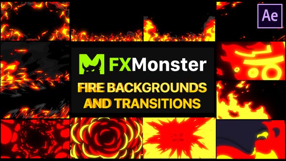 Fire Backgrounds And Transitions | After effects - 26520944 Videohive Download