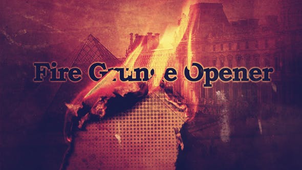 Fire Burning Grunge Opener - 16262378 Videohive Download