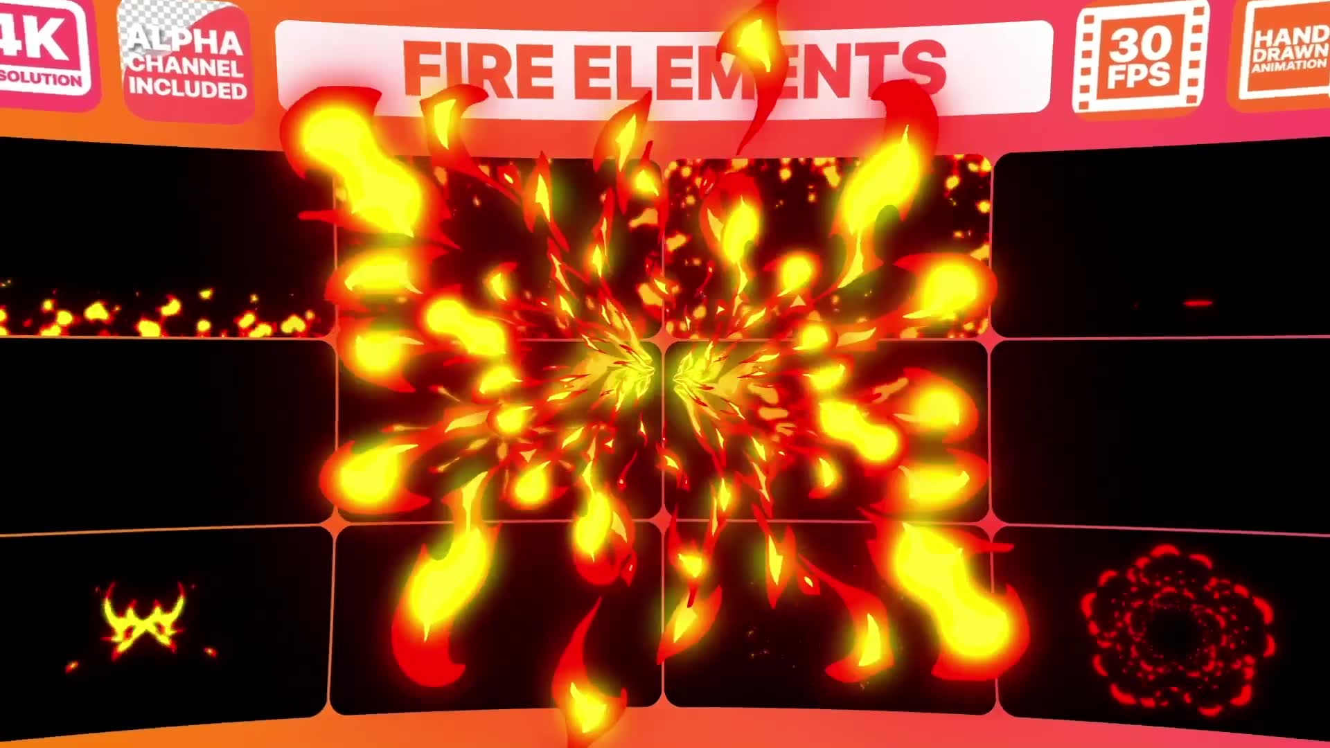 Fire Elements And Backgrounds | After Effects Videohive 30375515 After Effects Image 3