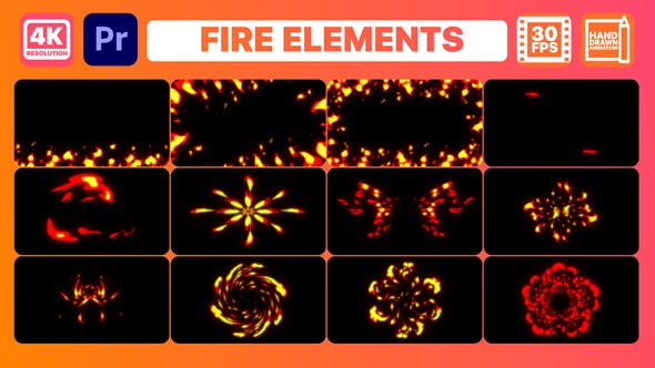 Fire Elements And Backgrounds | Premiere Pro MOGRT - 30375544 Download Videohive