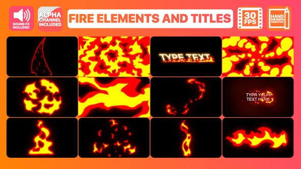 Fire Elements And Titles | Premiere Pro MOGRT - Videohive 23320930 Download