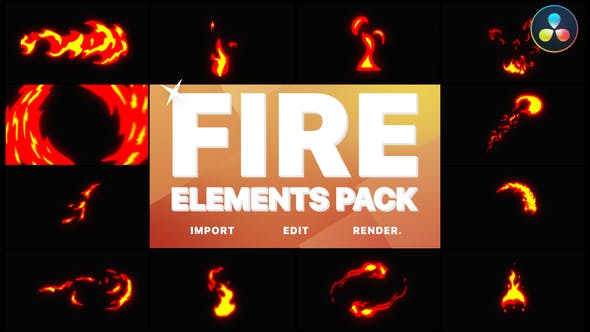 Fire Elements | DaVinci Resolve - 32047442 Videohive Download