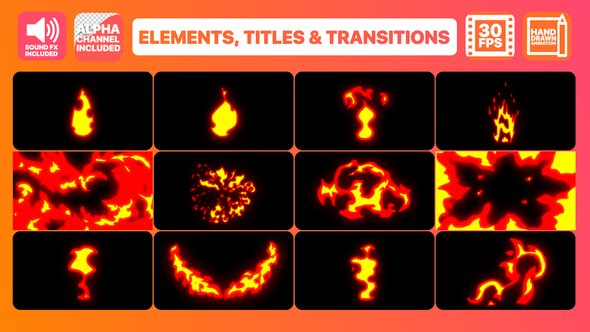 Fire Elements Titles And Transitions - Download Videohive 22767001