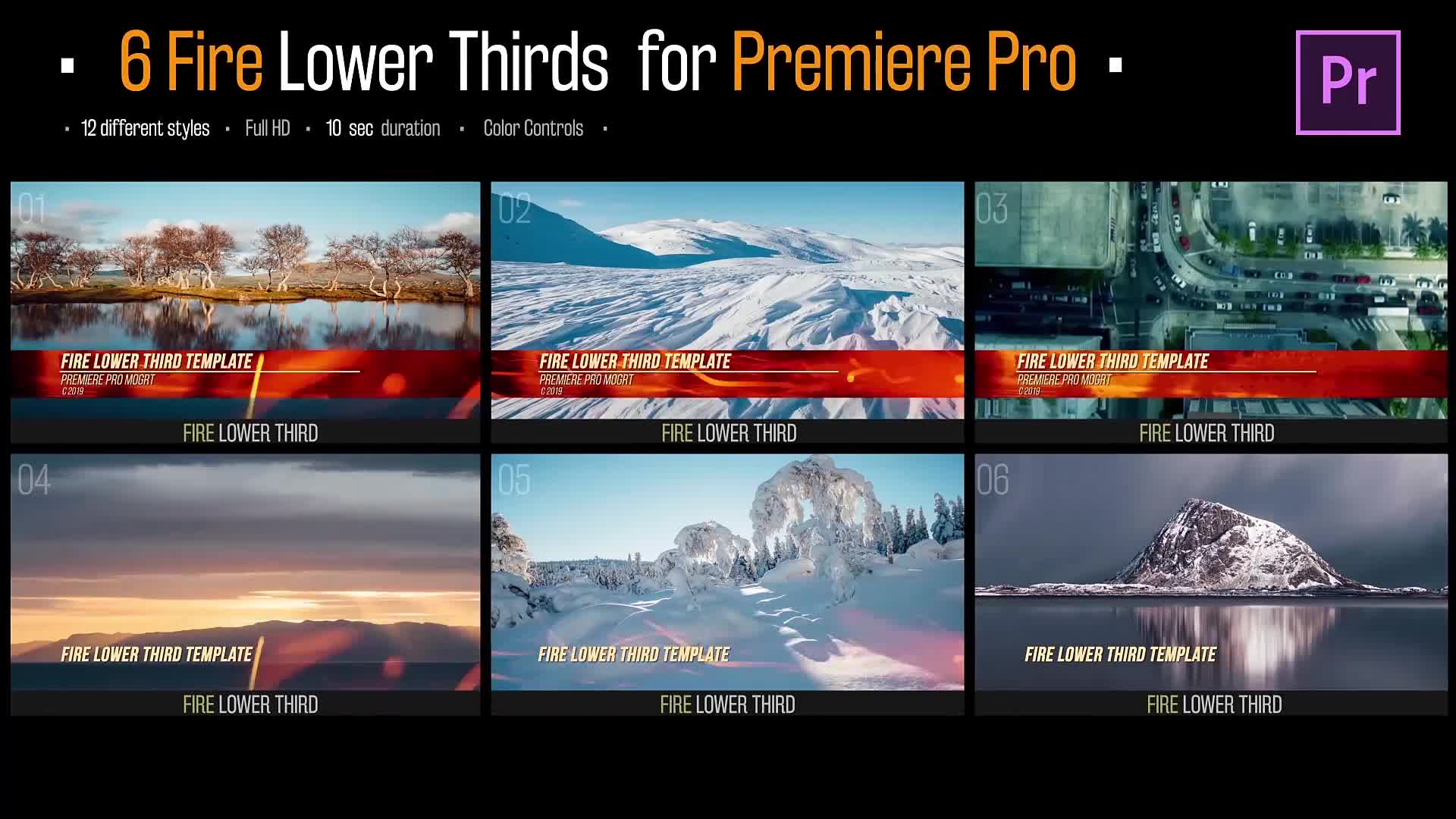 Fire Lower Thirds Videohive 24286230 Premiere Pro Image 1