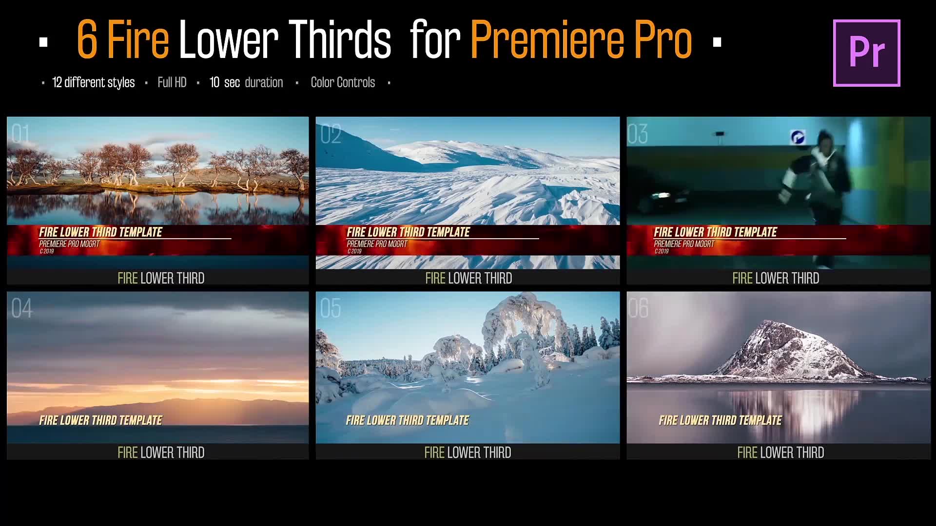 Fire Lower Thirds Videohive 24286230 Premiere Pro Image 2