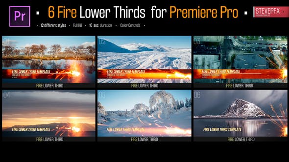 Fire Lower Thirds - Videohive Download 24286230