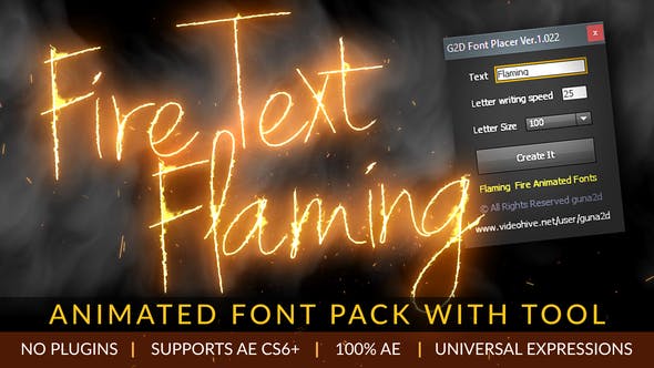 after effects fire text download