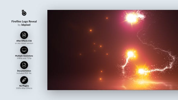 Fireflies Logo Reveal - Videohive Download 32613623