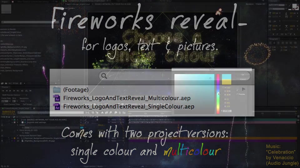 Fireworks Reveal for logos, text and pictures - Download Videohive 10763903