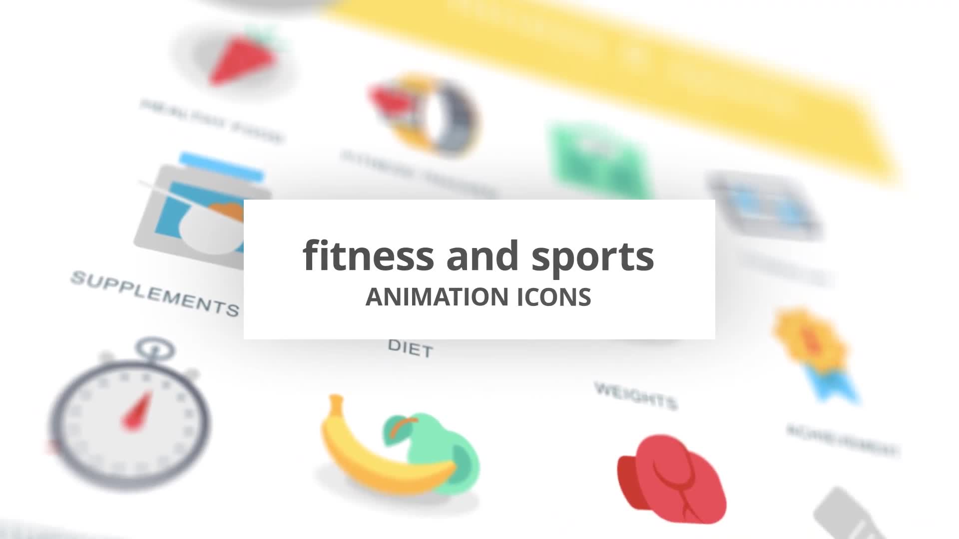 Fitness and Sports Animation Icons Videohive 26634646 After Effects Image 1