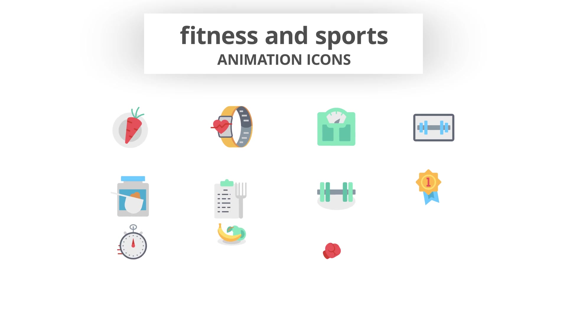 Fitness and Sports Animation Icons Videohive 26634646 After Effects Image 4