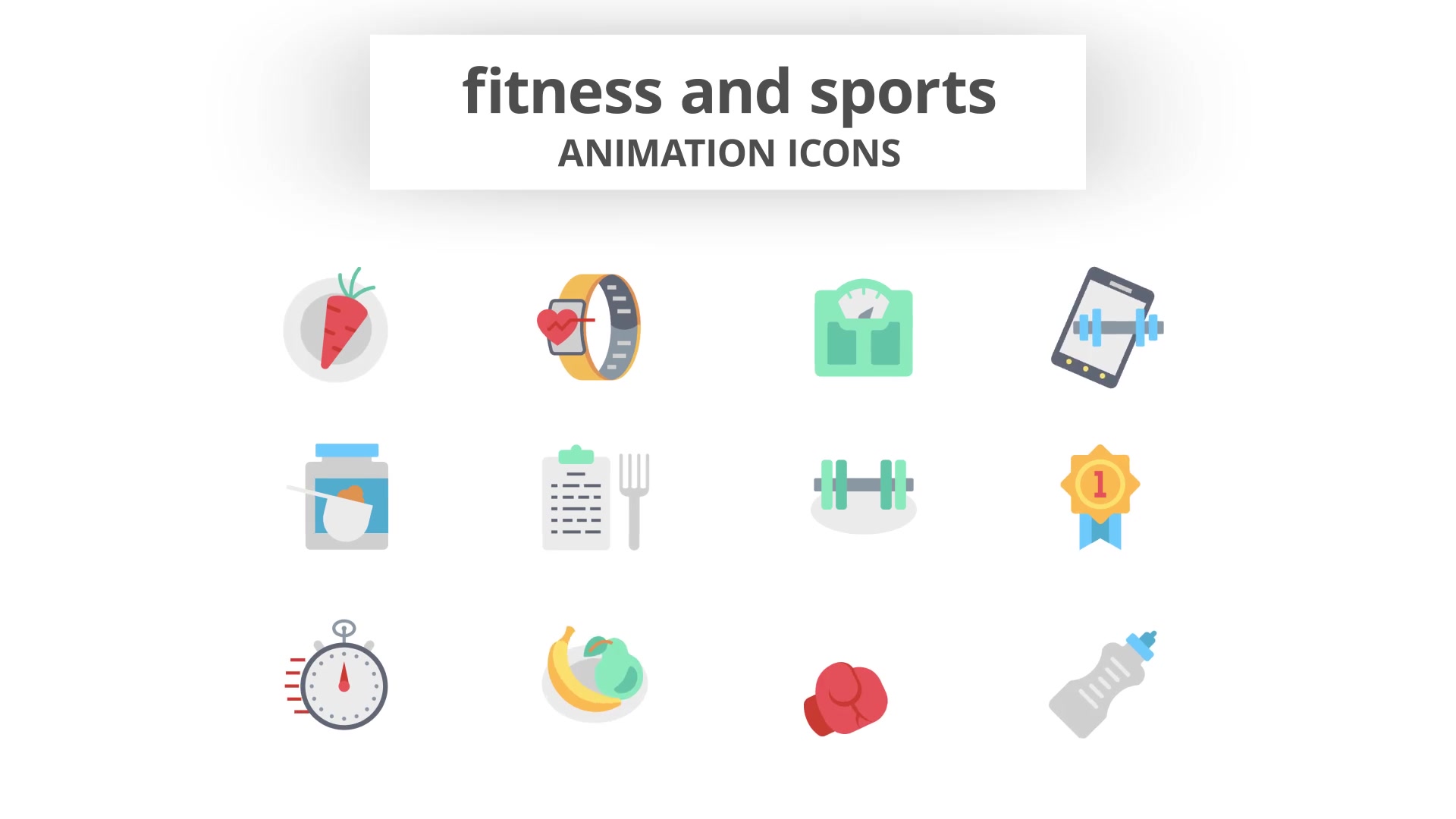 Fitness and Sports Animation Icons Videohive 26634646 After Effects Image 6