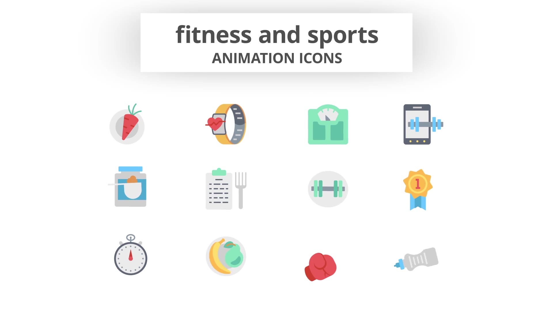 Fitness and Sports Animation Icons Videohive 26634646 After Effects Image 8