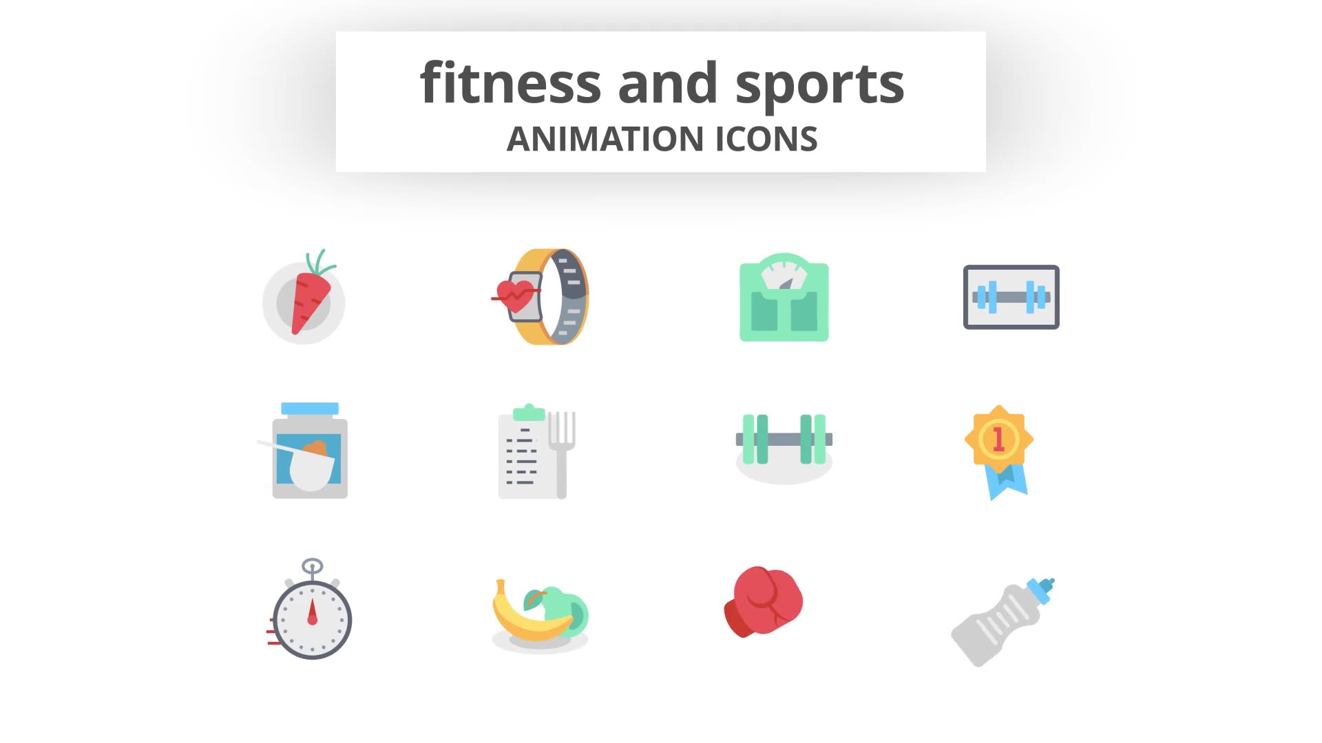 Fitness and Sports Animation Icons Videohive 26634646 After Effects Image 9