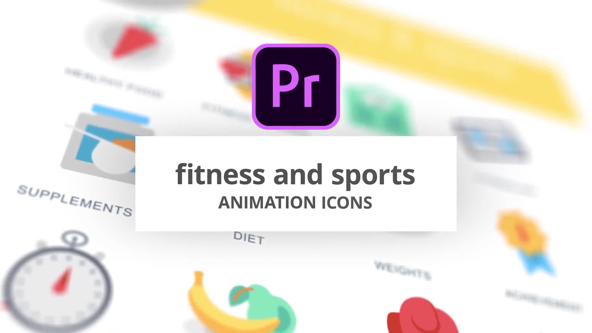 Fitness and Sports Animation Icons (MOGRT) Videohive 26755718 Premiere Pro Image 1