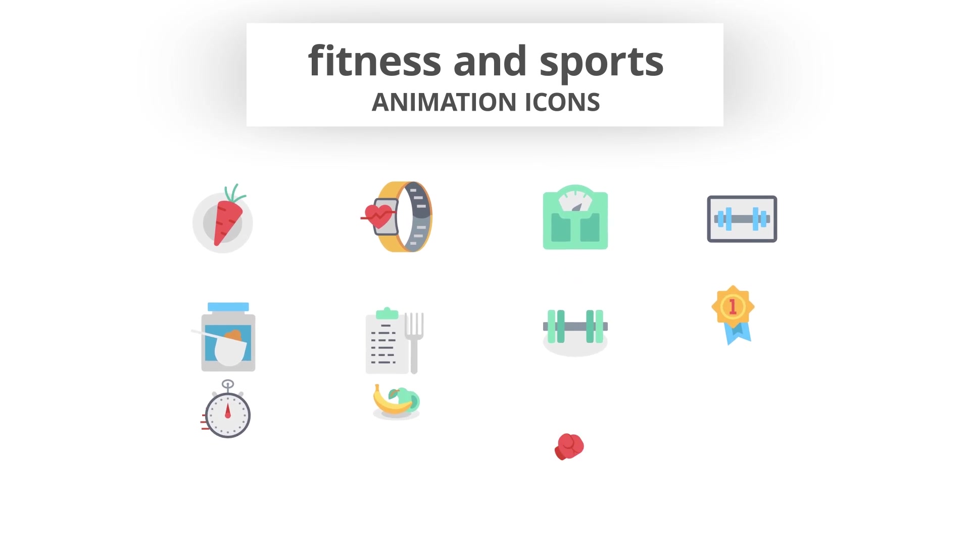Fitness and Sports Animation Icons (MOGRT) Videohive 26755718 Premiere Pro Image 4