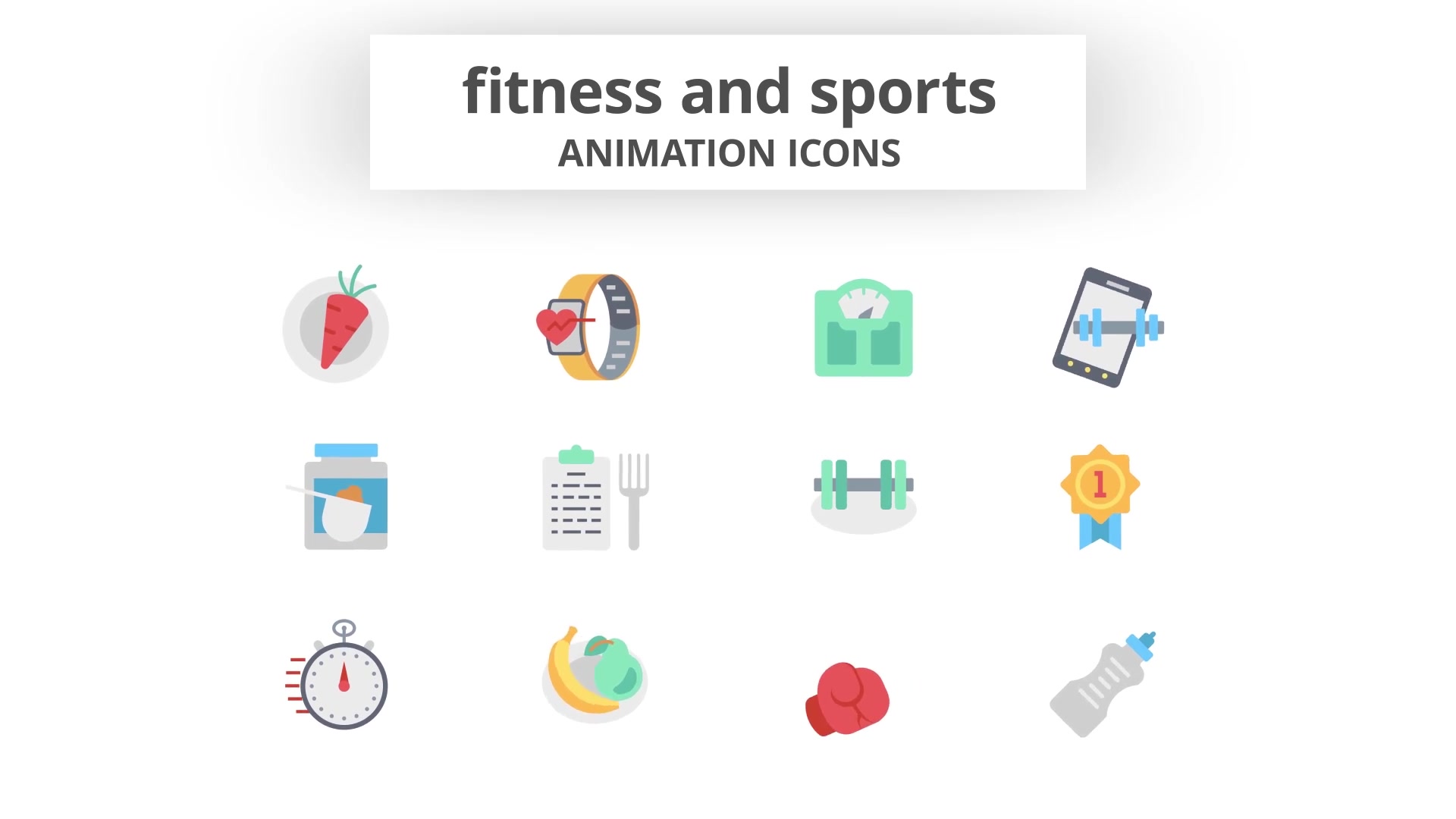 Fitness and Sports Animation Icons (MOGRT) Videohive 26755718 Premiere Pro Image 6