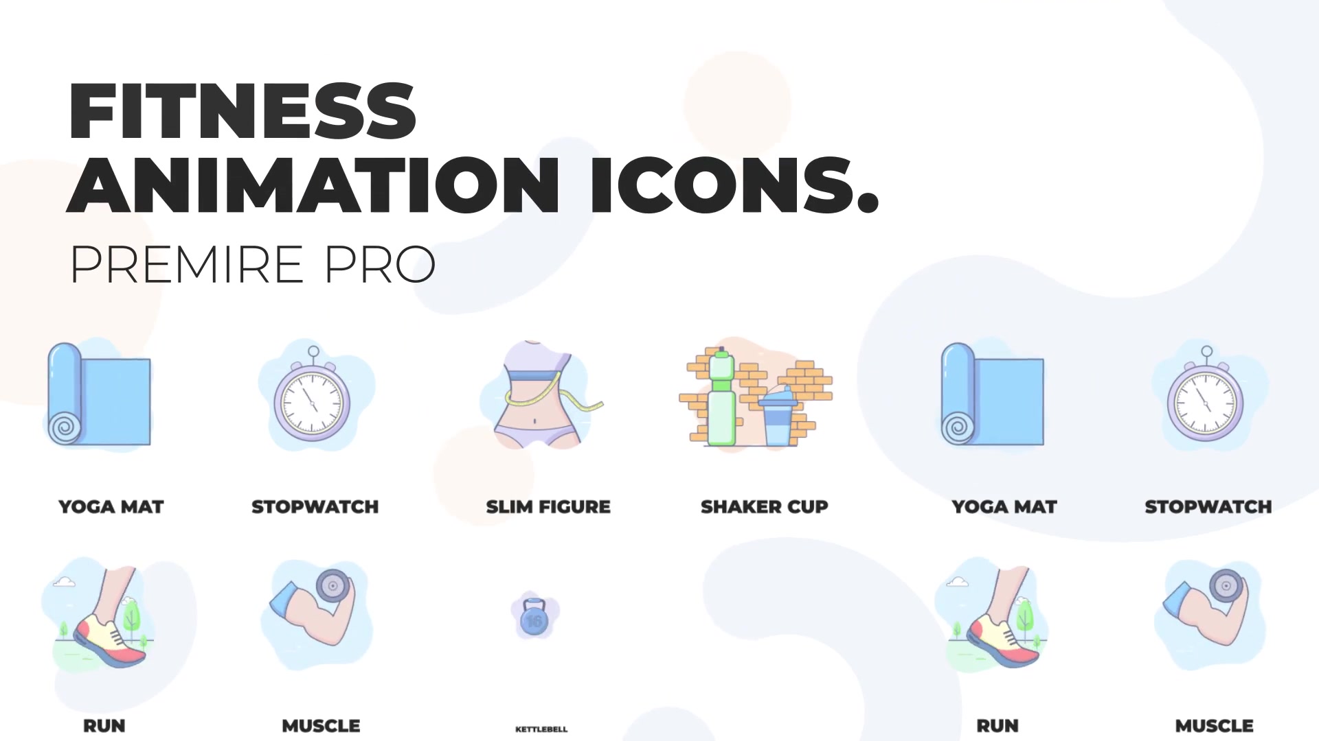 Fitness Animation Icons (MOGRT) Videohive 36272992 Premiere Pro Image 2