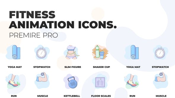 Fitness Animation Icons (MOGRT) - 36272992 Download Videohive