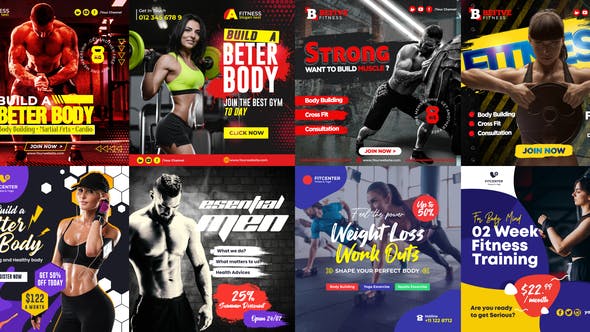 Fitness Promo Instagram Post - 29814509 Videohive Download