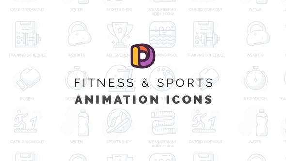 Fitness & Sports Animation Icons - Videohive 32812403 Download