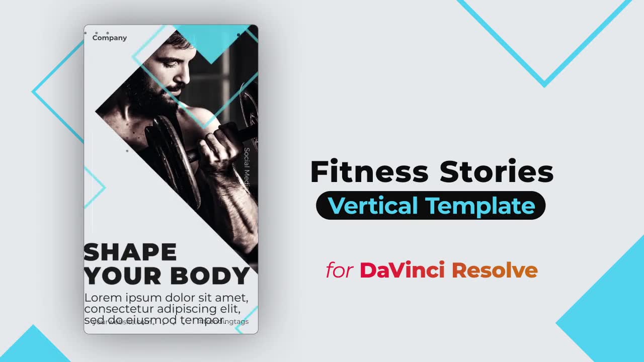 Fitness Stories | DaVinci Resolve Template | Vertical Videohive 34234876 DaVinci Resolve Image 2