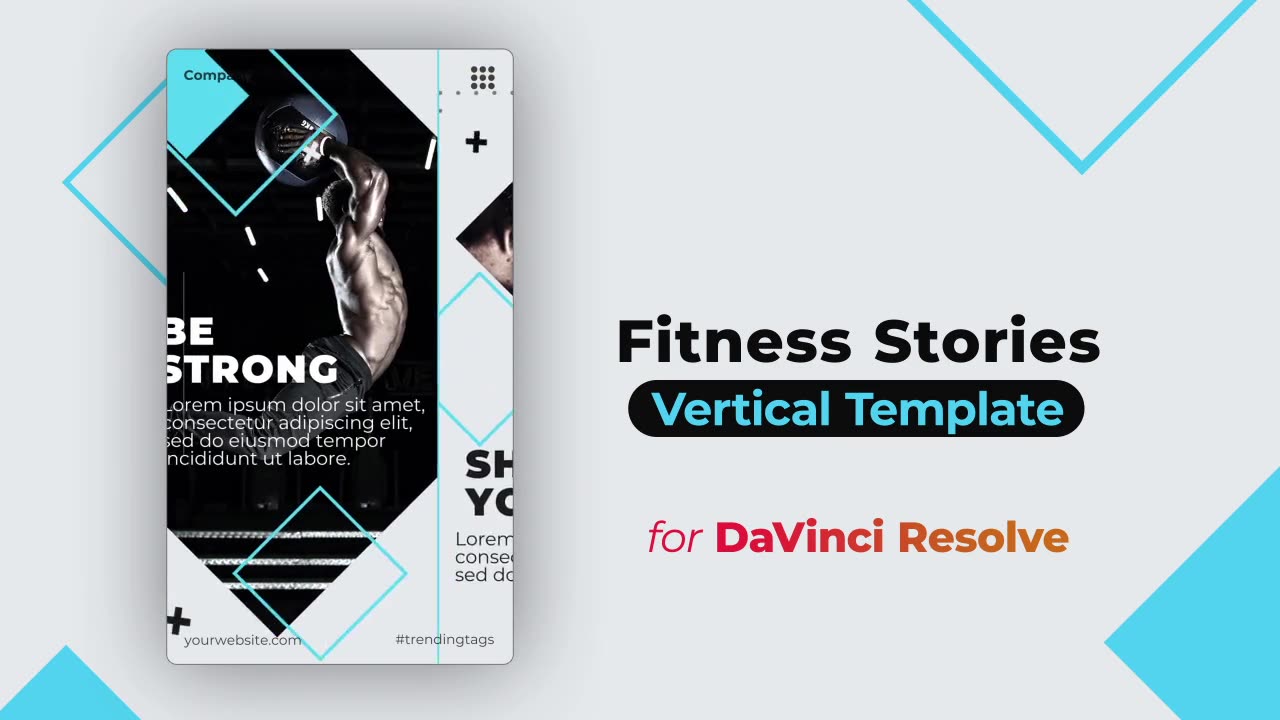 Fitness Stories | DaVinci Resolve Template | Vertical Videohive 34234876 DaVinci Resolve Image 3