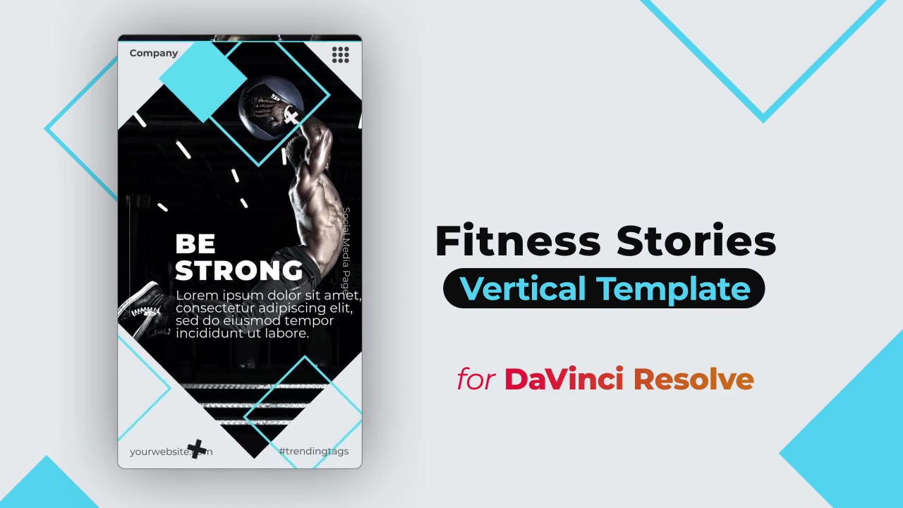 Fitness Stories | DaVinci Resolve Template | Vertical Videohive 34234876 DaVinci Resolve Image 4