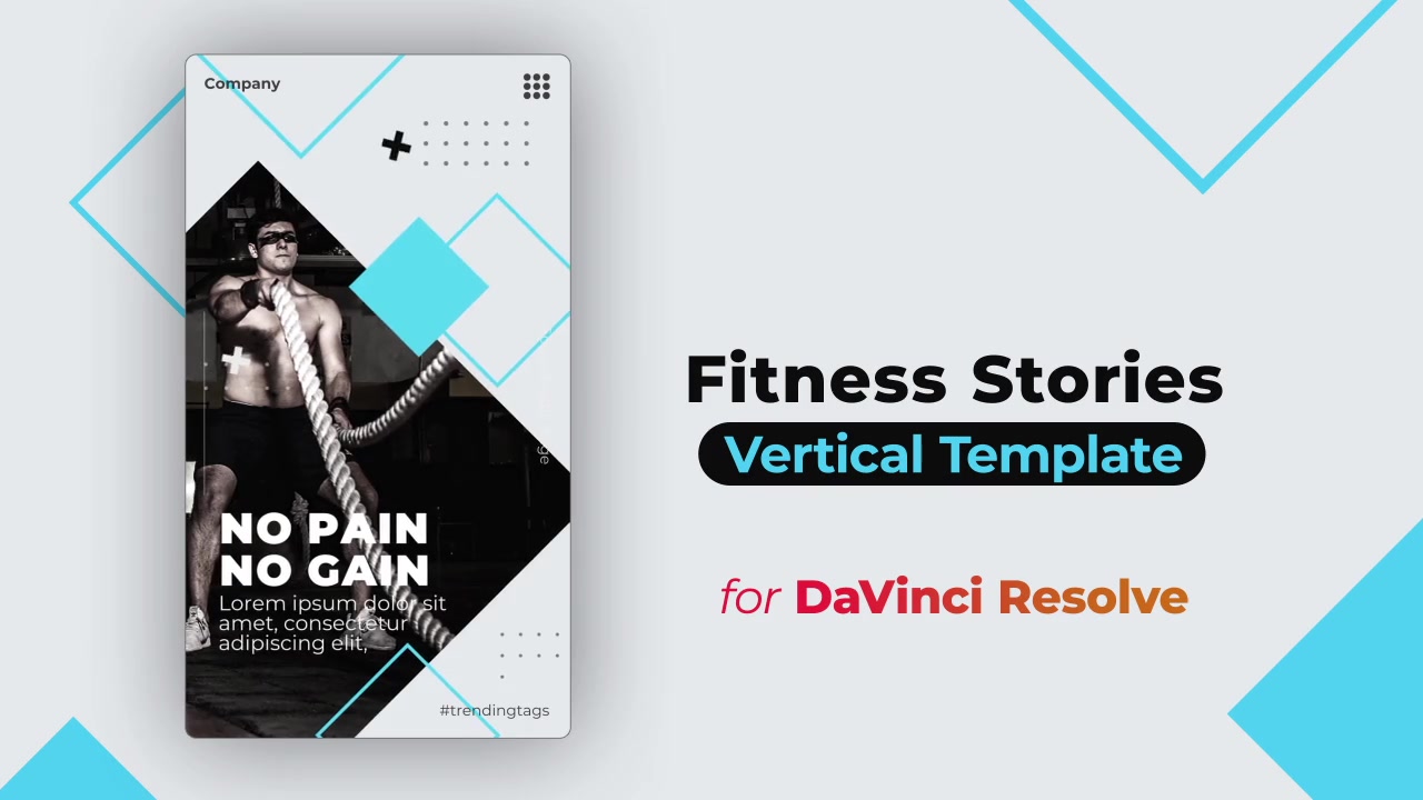 Fitness Stories | DaVinci Resolve Template | Vertical Videohive 34234876 DaVinci Resolve Image 6