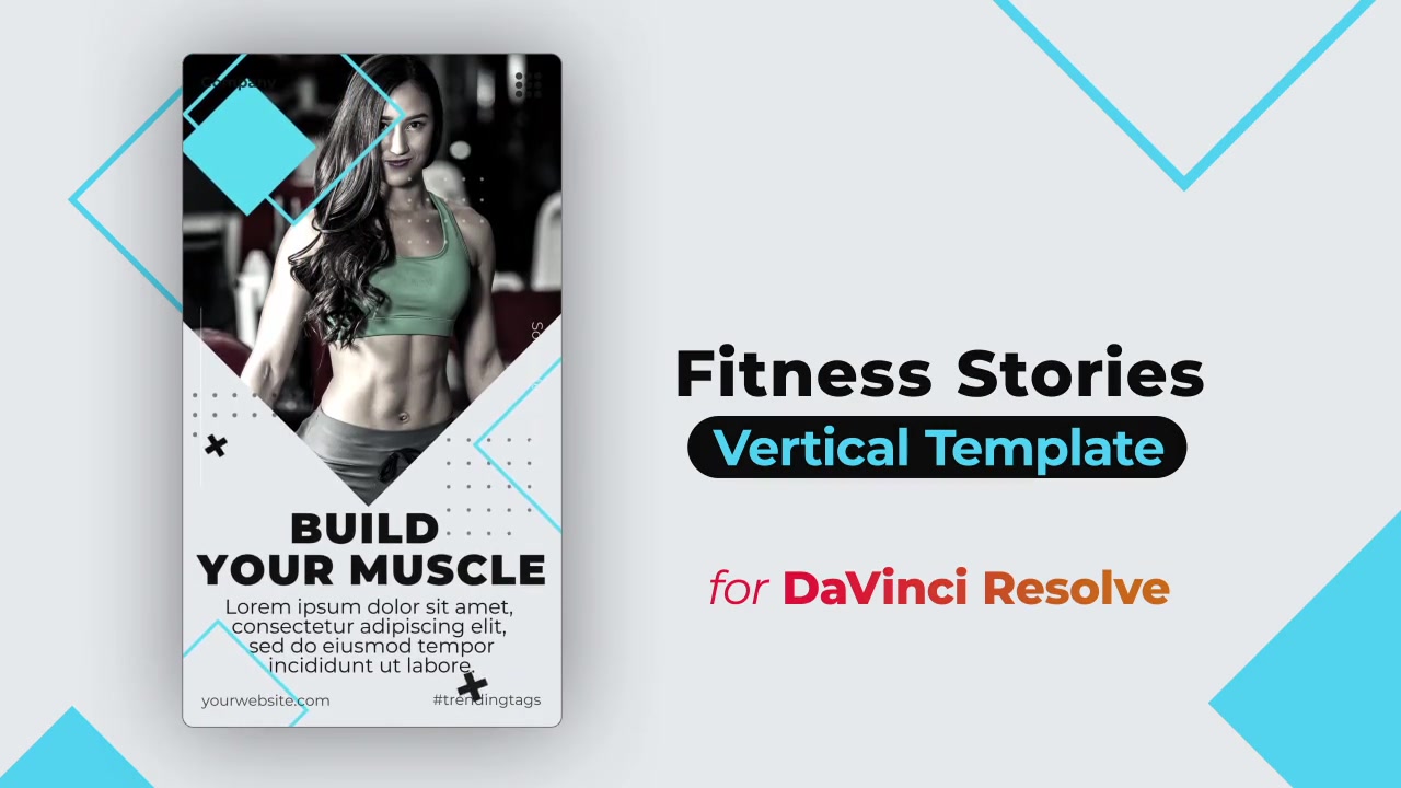 Fitness Stories | DaVinci Resolve Template | Vertical Videohive 34234876 DaVinci Resolve Image 7
