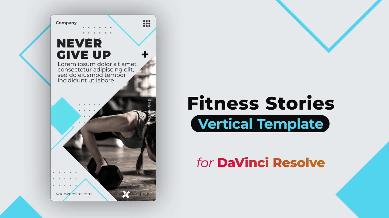 Fitness Stories | DaVinci Resolve Template | Vertical Videohive 34234876 DaVinci Resolve Image 8