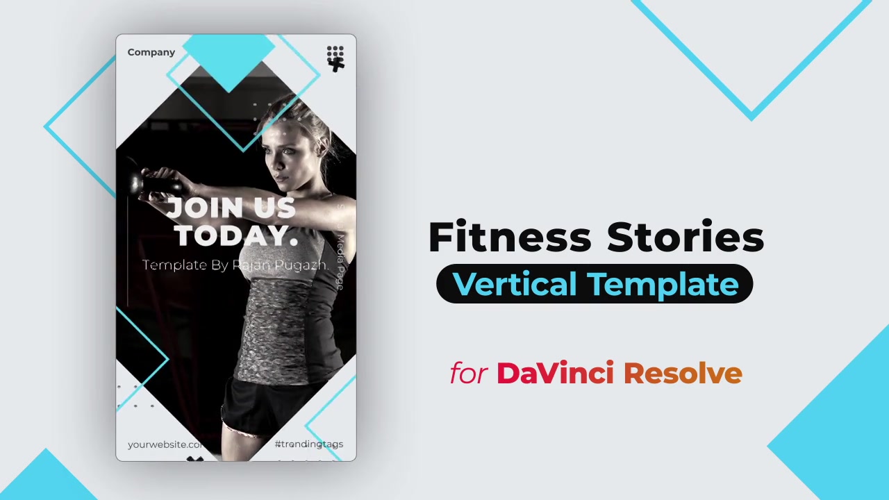 Fitness Stories | DaVinci Resolve Template | Vertical Videohive 34234876 DaVinci Resolve Image 9