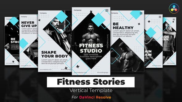 Fitness Stories | DaVinci Resolve Template | Vertical - Download 34234876 Videohive